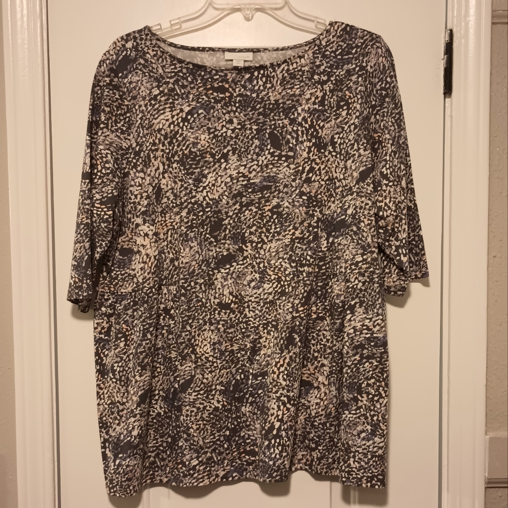 Pure Jill cotton blend multicolor top Petite L